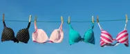 Snor med BH-er i ulik farger