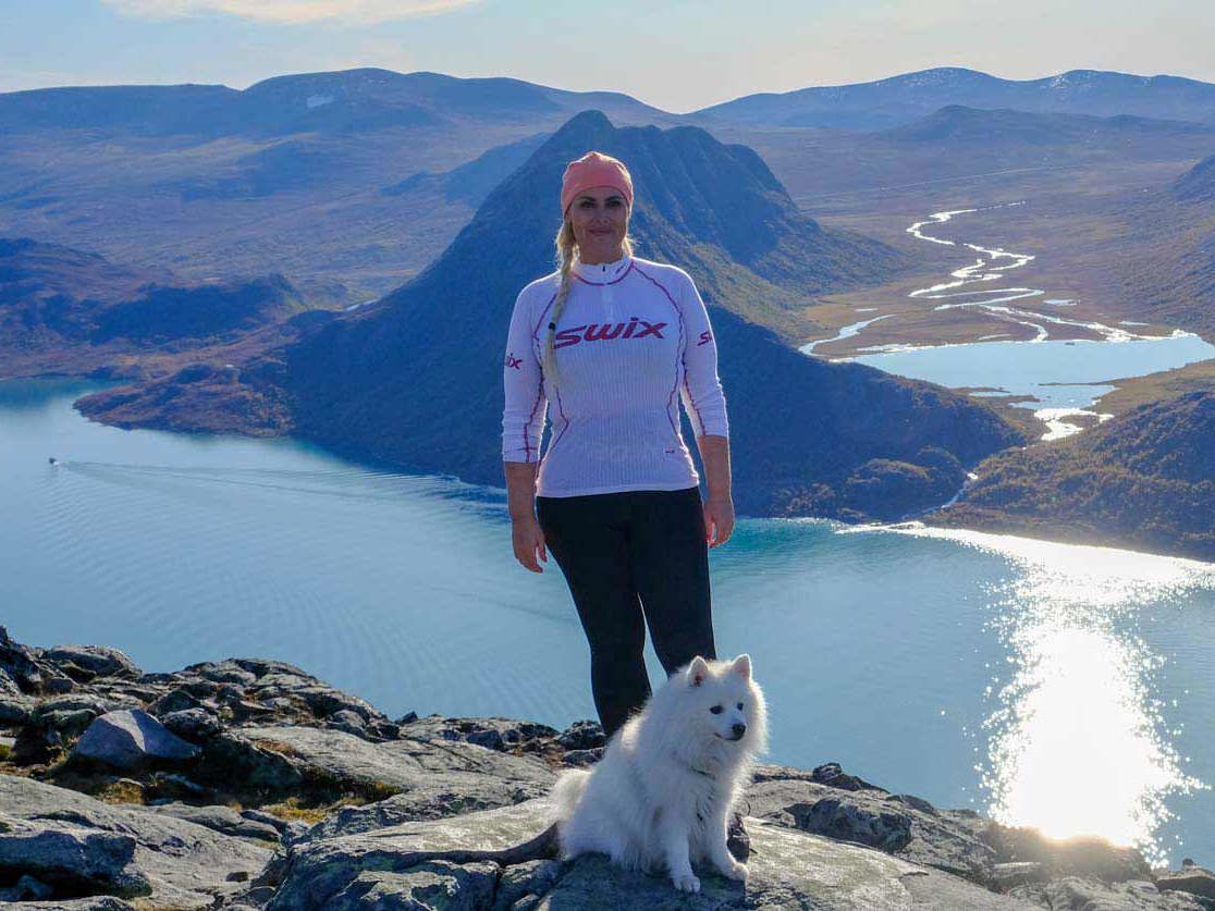 Anita på fjelltopp etter SASI.