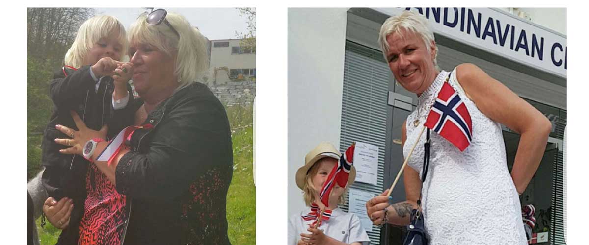 Eli før og etter slankeoperasjon. 