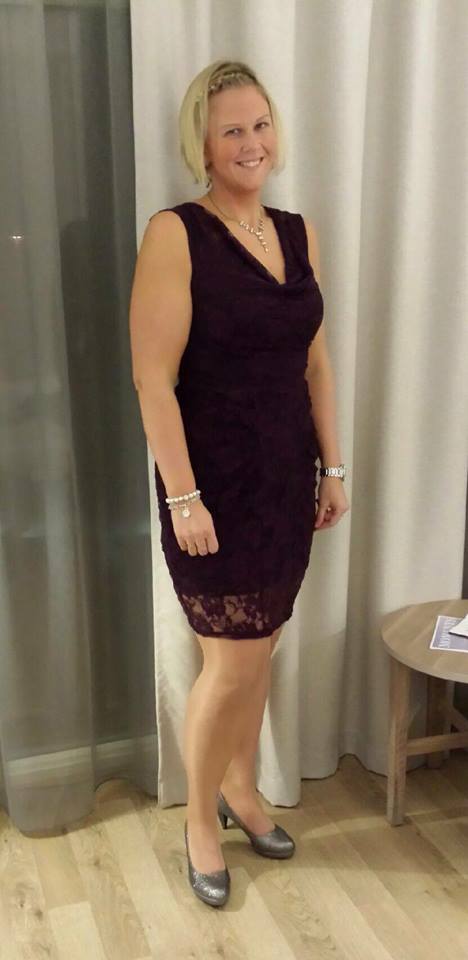 Marthe etter slankeoperasjon.