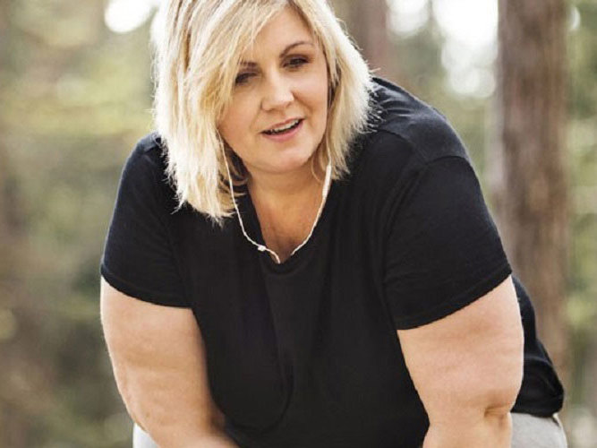 andpusten overvektig kvinne.